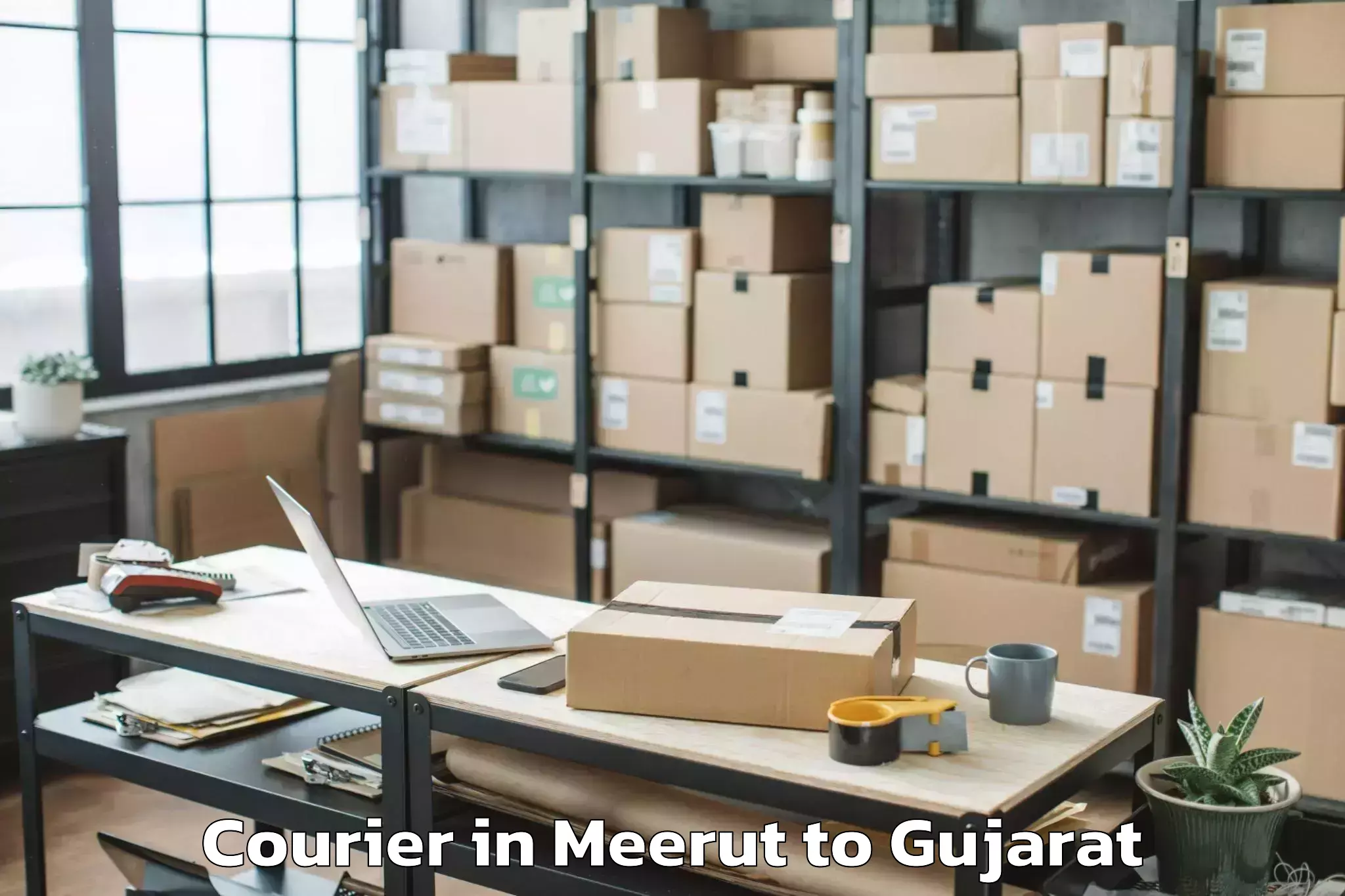 Book Your Meerut to Madhav Kampo Courier Today